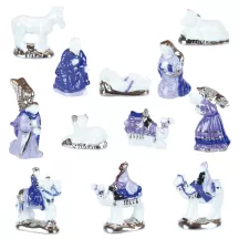 Königsfiguren aus Porzellan Krippenfiguren, Set zu 12 Stück