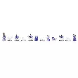 Königsfiguren aus Porzellan Krippenfiguren, Set zu 12 Stück