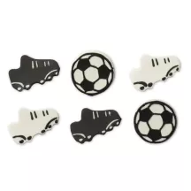 6 Décorations en sucre Football