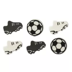 6 Sugar decorations Football
