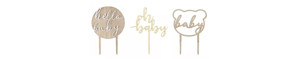 Cake toppers baby shower & baptême