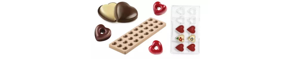 Heart chocolate moulds