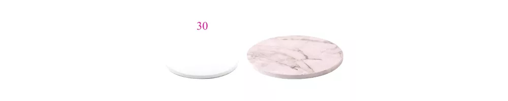 Weisse Tortenplatten