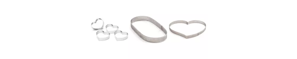 Anelli per crostata a cuore, ovali e triangolari