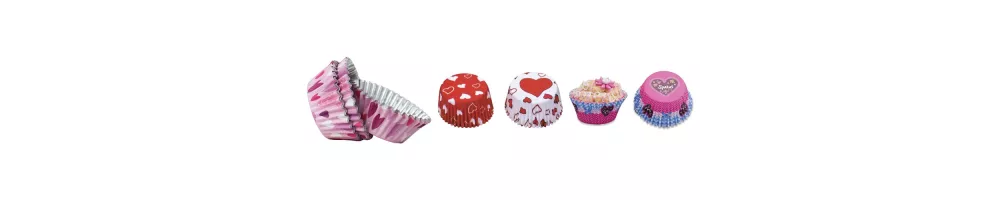 Hearts & love cupcake cases