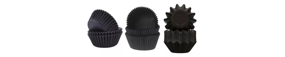 Cupcake-Förmchen Schwarz