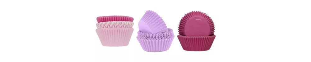 Cupcake-Förmchen Rosa, Pink & Lila