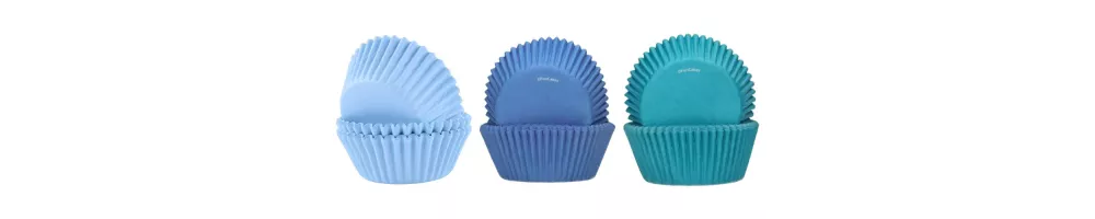 Caissettes bleues & turquoise