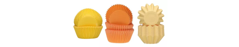 Cupcake-Förmchen Gelb & Orange