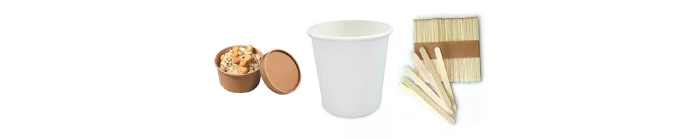Ice cream cups, lids & sticks