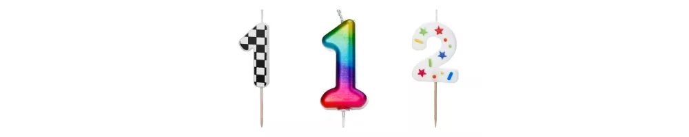 Candeline numeri colorate