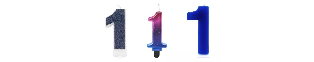 Candeline numeri blu