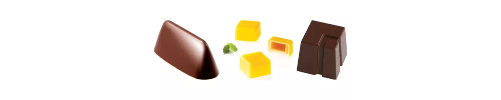 Square, rectangular & oval praline moulds