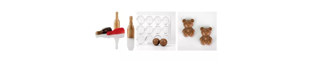 Moules à pralines à motifs