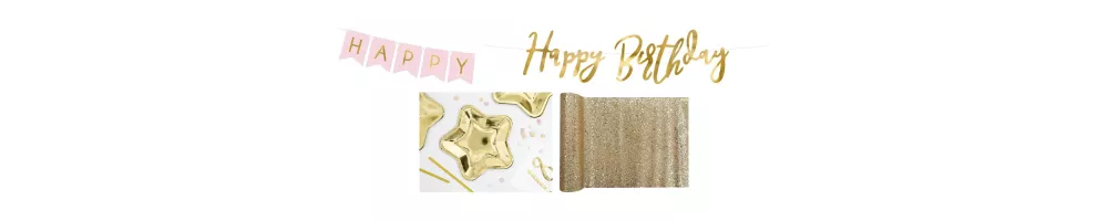 Gold party decorations