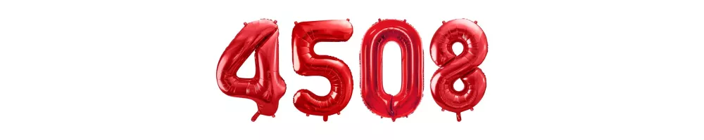 Ballons chiffres rouges