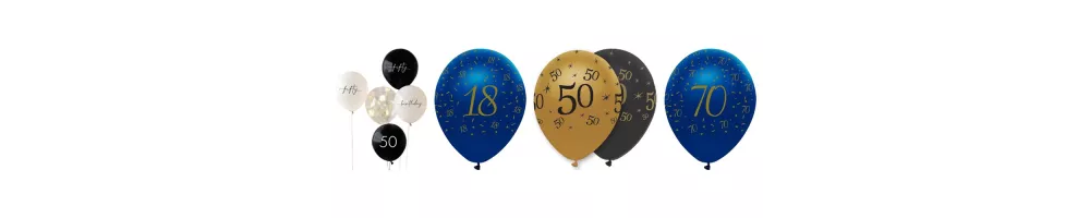 Ballon-Sets für runde Geburtstage