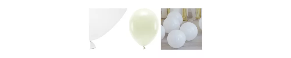 Ballons blancs, crème & nude