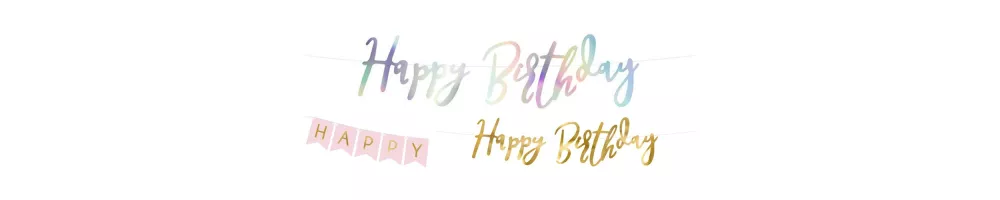 Happy birthday garlands
