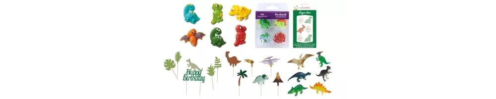 Cake topper dinosauri