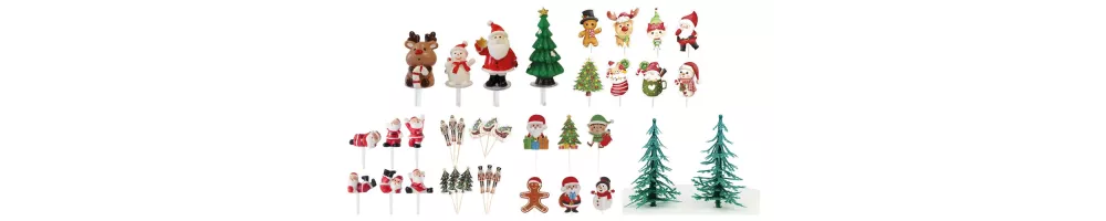 Christmas cupcake toppers