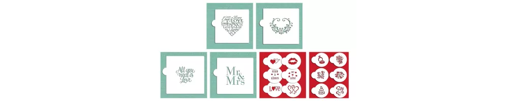 Stencil amore e matrimonio