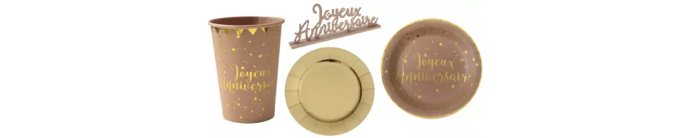 Joyeux anniversaire kraft & or