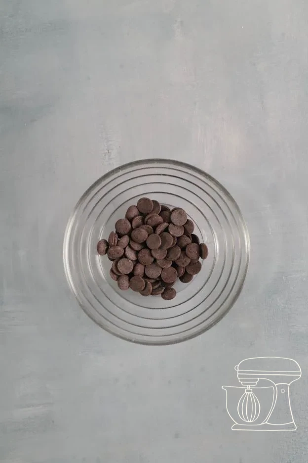 Dark chocolate melting in the Bowl · Dark chocolate stirred into the third batter · Three cake batters in white, light and dark brown side by side