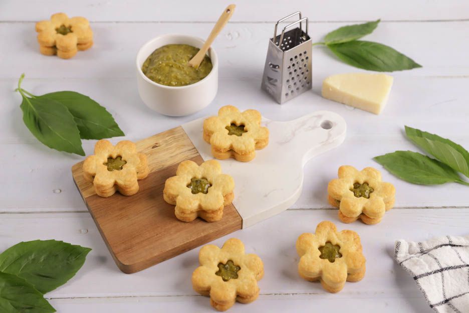 Fiori al pesto