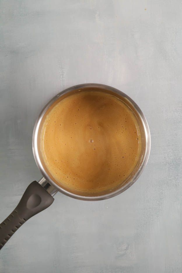 Complete dissolution of gelatine in the caramel cremeux