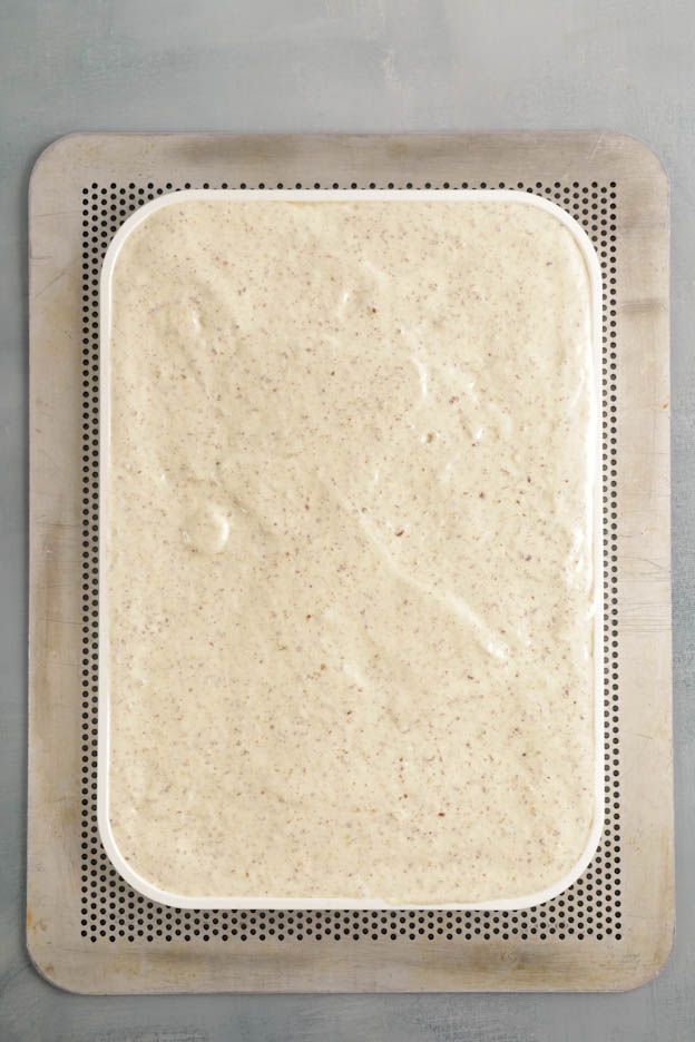 Joconde sponge prepared and set aside for assembly