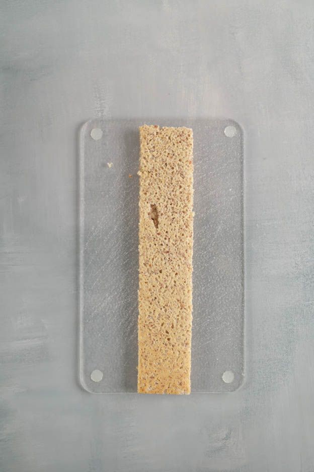 Joconde sponge ready for the final assembly of the yule log