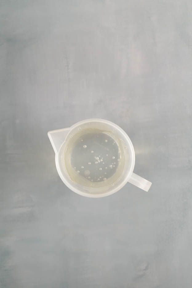 Pouring vanilla mousse to fill the mould