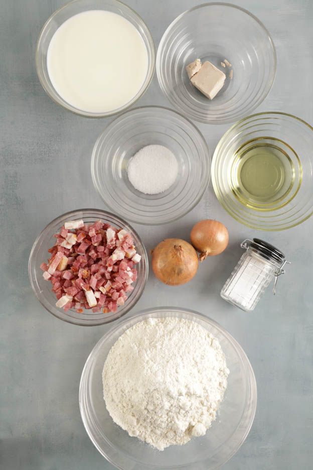 brioche ingredients onions bacon lardons