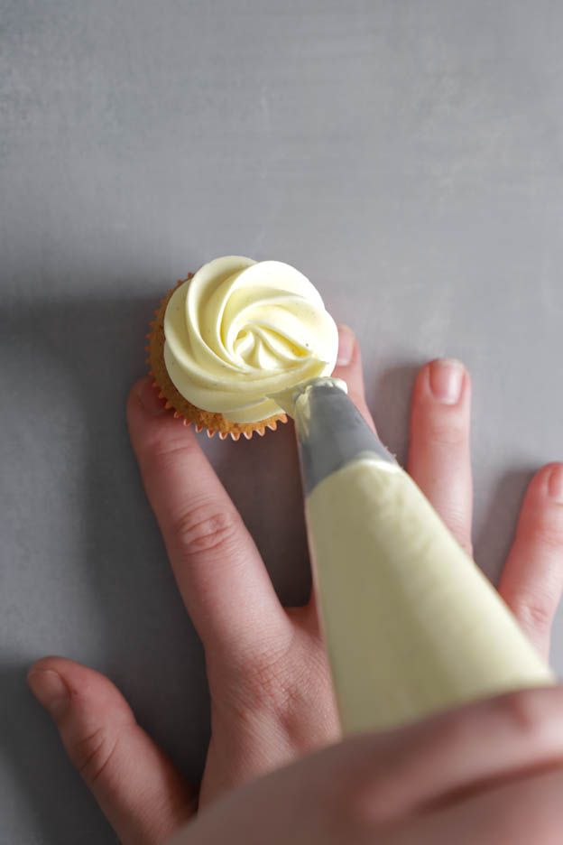 Cupcake mit fertigem Swirl