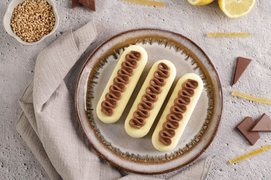 Lemon chocolate entremets