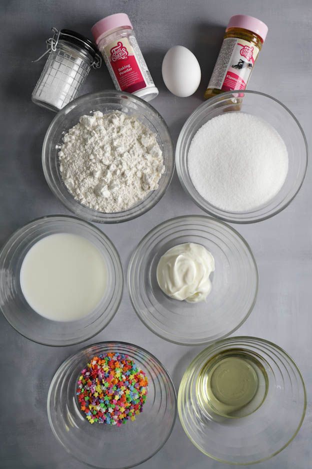 Funfetti cupcake ingredients