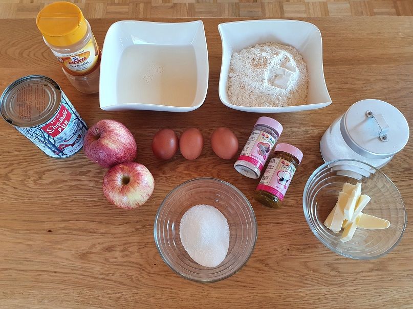 ingredienti cialde alla mela