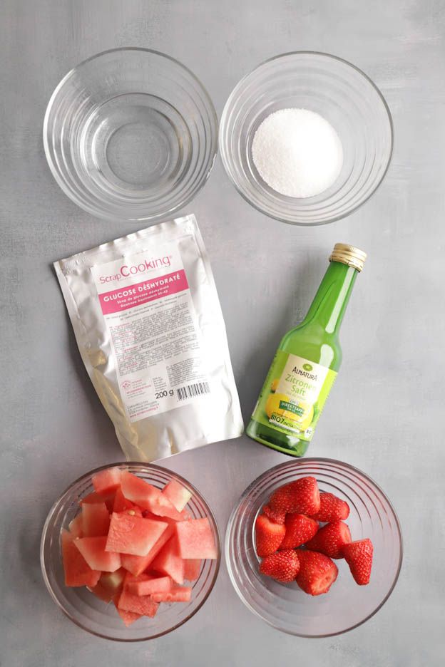 strawberry-watermelon ice cream ingredients