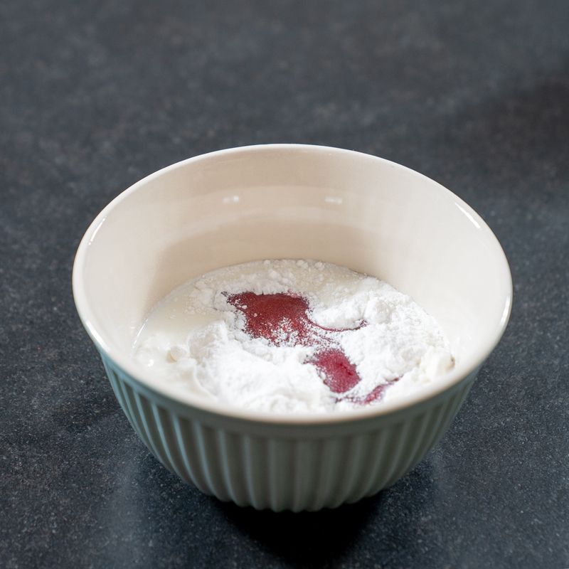 Ingredients waffle cups with raspberries and cream cheese