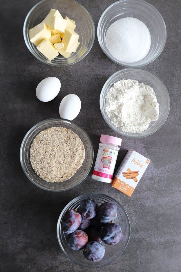 ingredienti cake prugne e cannella