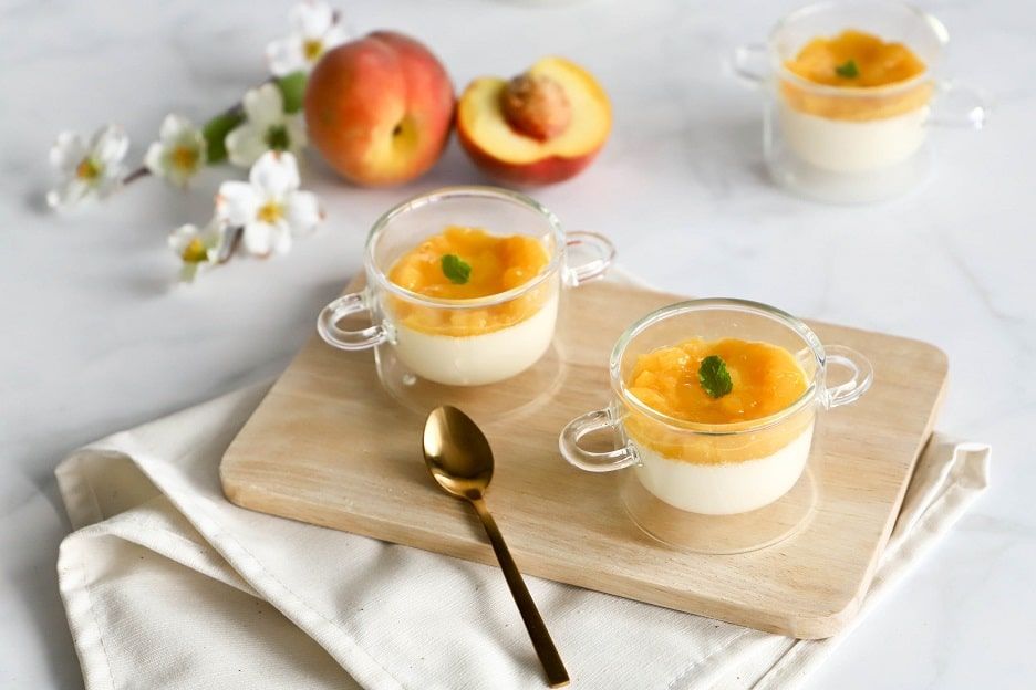 Panna cotta pesca