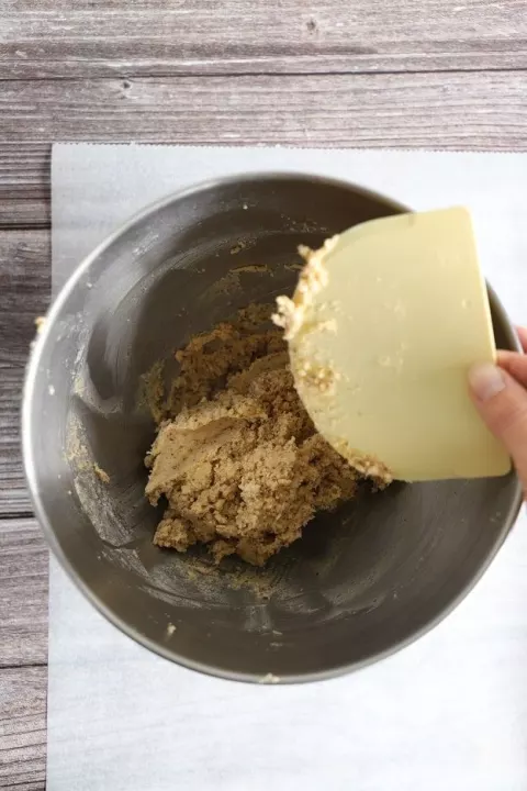 Dough between two sheets of baking paper