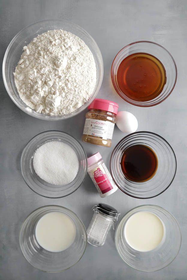 Flour and baking soda in the Mixing bowl