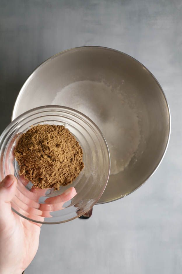 Gingerbread spice being weighed out
