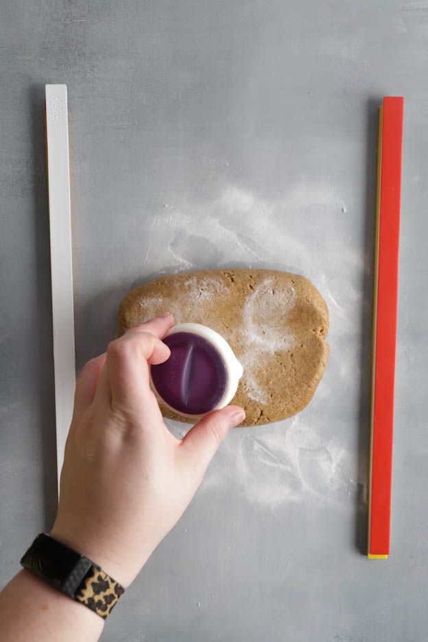 The dough is rolled out