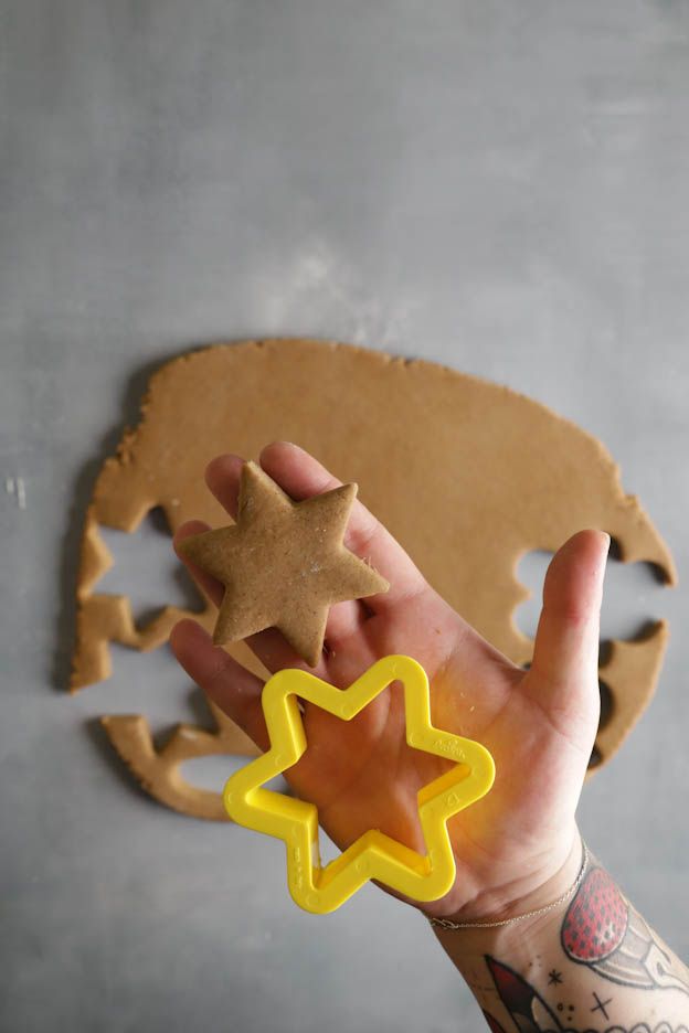 Gingerbread is being cut out