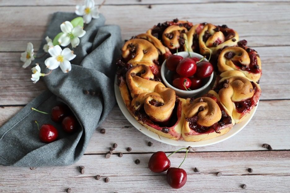 Cherry brioche