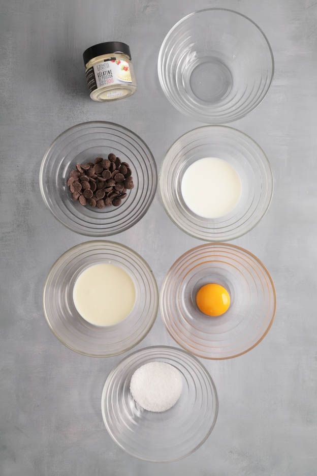 choco-caramel yule log ingredients