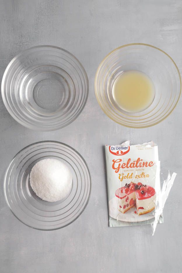 strawberry-lime yule log ingredients